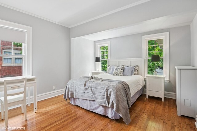 739 Jackson Ave, River Forest, IL 60305 - bedroom featuring light wood-style floors and crown molding