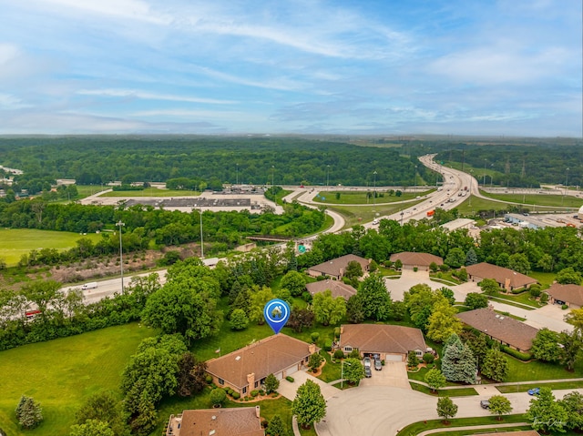 1658 Bayhill Dr, New Lenox, IL 60451 - aerial perspective of suburban area featuring a forest