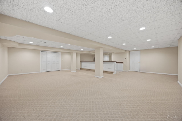 1658 Bayhill Dr, New Lenox, IL 60451 - finished below grade area with recessed lighting, baseboards, and carpet flooring