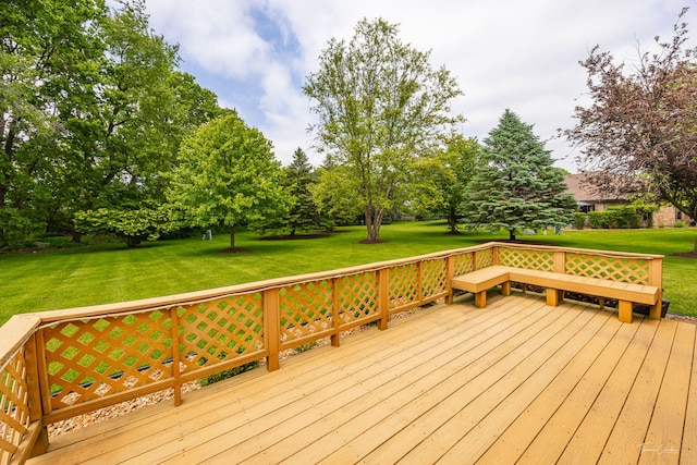 1658 Bayhill Dr, New Lenox, IL 60451 - wooden deck featuring a lawn