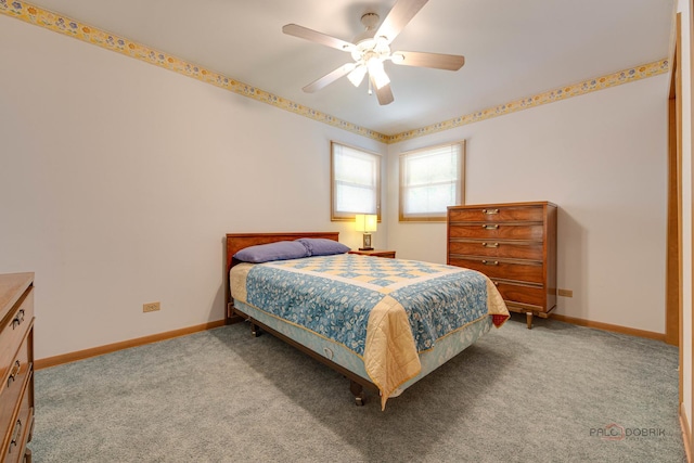 1103 S Belmont Ave, Arlington Heights, IL 60005 - bedroom featuring carpet and a ceiling fan