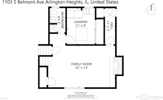 1103 S Belmont Ave, Arlington Heights, IL 60005 - view of home floor plan