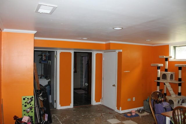 907 N Eddy St, Sandwich, IL 60548 - workout area with baseboards and crown molding