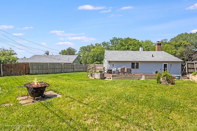 1N559 Newton Ave, Glen Ellyn, IL 60137 - view of yard featuring an outdoor fire pit and a patio