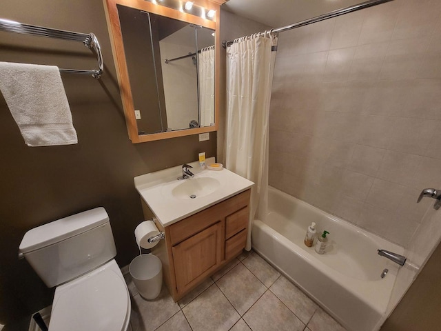 3041 W Pope John Paul Ii Dr, Chicago, IL 60638 - bathroom with toilet, vanity, tile patterned floors, and shower / bath combo