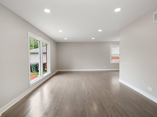 17708 Pebblewood Ln, Hazel Crest, IL 60429 - unfurnished room featuring baseboards, recessed lighting, and wood finished floors