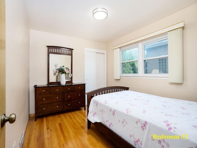 6005 N Canfield Ave, Chicago, IL 60631 - bedroom with light wood finished floors and a closet