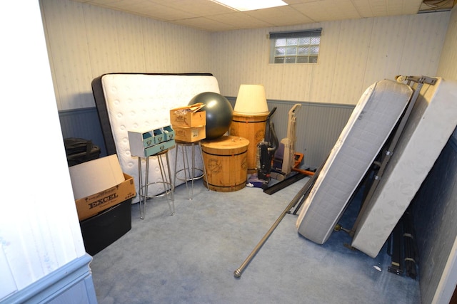 4323 Il Route 176th Ave, Crystal Lake, IL 60014 - miscellaneous room featuring carpet and wallpapered walls