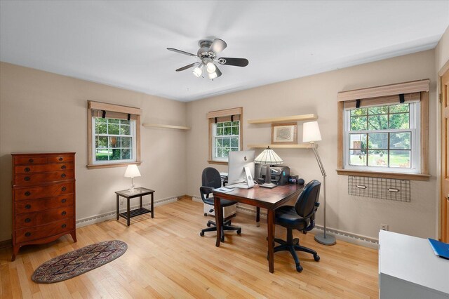 603 Shabbona Trl, Batavia, IL 60510 - office with wood finished floors and ceiling fan