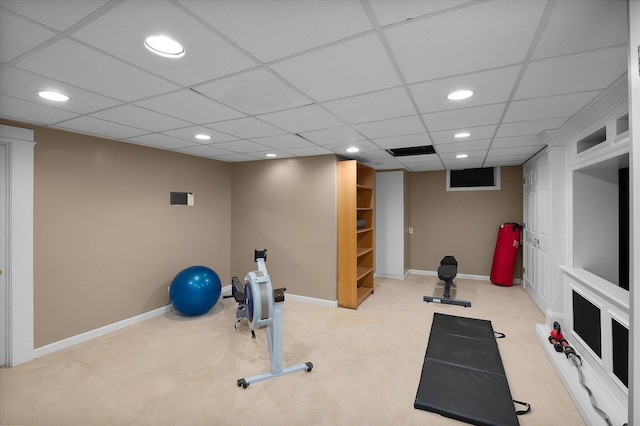 603 Shabbona Trl, Batavia, IL 60510 - exercise area with recessed lighting and carpet floors