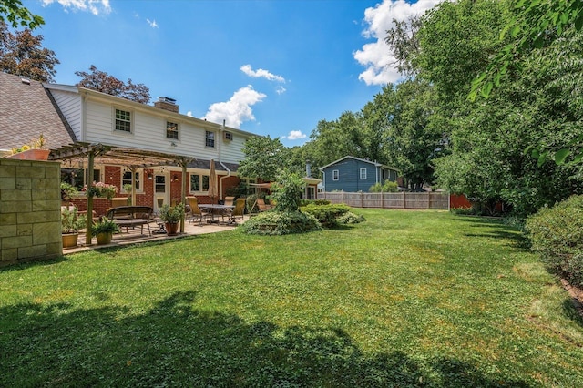 603 Shabbona Trl, Batavia, IL 60510 - view of yard with a pergola and a patio area