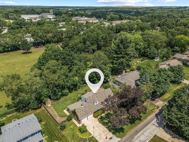 603 Shabbona Trl, Batavia, IL 60510 - aerial overview of property's location with a forest