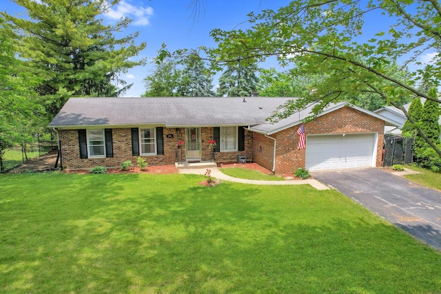 508 Falmore Ln, Bolingbrook, IL 60440 - ranch-style home with driveway, a garage, brick siding, and roof with shingles