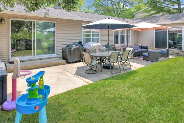 508 Falmore Ln, Bolingbrook, IL 60440 - view of patio / terrace featuring outdoor lounge area
