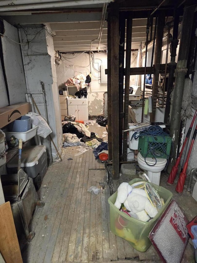 5071 W Pensacola Ave, Chicago, IL 60641 - unfinished basement with hardwood / wood-style flooring