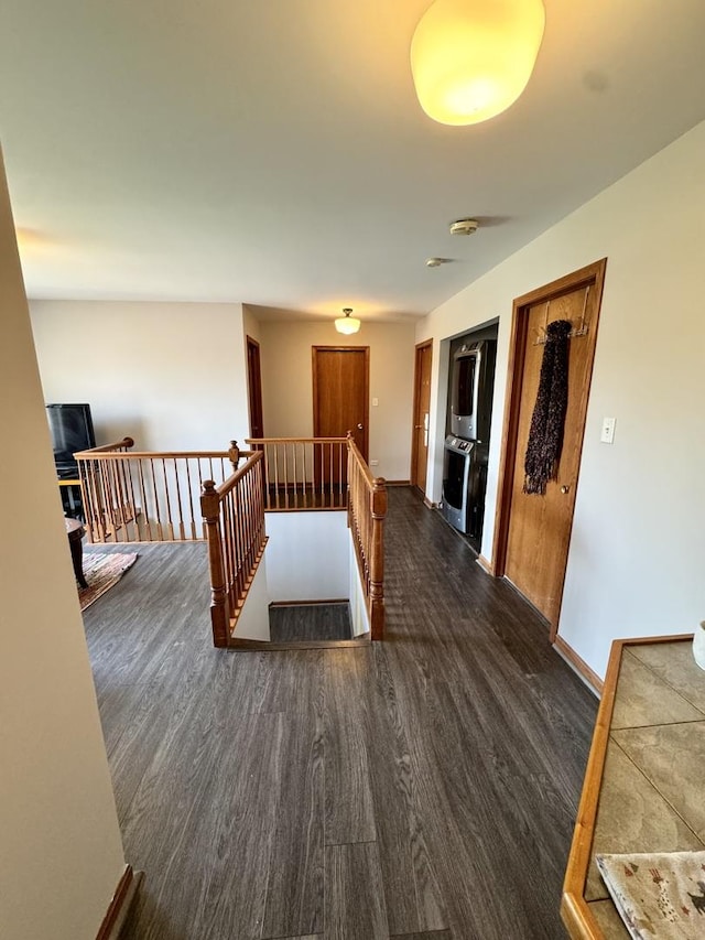 1064 N 129th Infantry Dr, Joliet, IL 60435 - corridor with an upstairs landing and wood finished floors