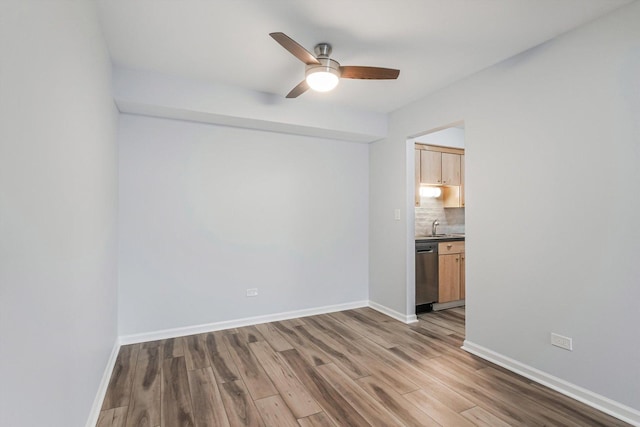 3515 Central Rd Unit 103, Glenview, IL 60025 - spare room with light wood-style floors and ceiling fan