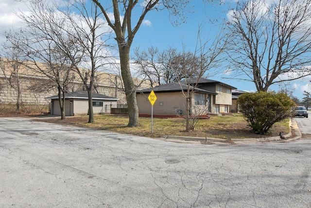 1848 172nd St, East Hazel Crest, IL 60429 - view of front of house with an outbuilding and a front yard
