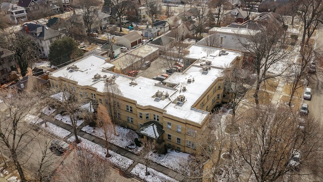 206 S Lombard Ave Unit 206B, Oak Park, IL 60302 - snowy aerial view with a residential view