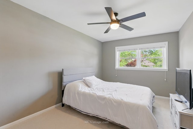 1703 Wilmette St, Wheaton, IL 60187 - bedroom featuring light colored carpet, baseboards, and ceiling fan