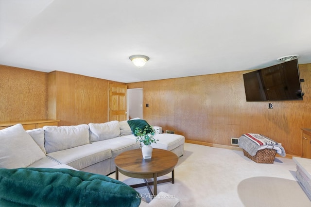 1703 Wilmette St, Wheaton, IL 60187 - carpeted living room featuring wooden walls