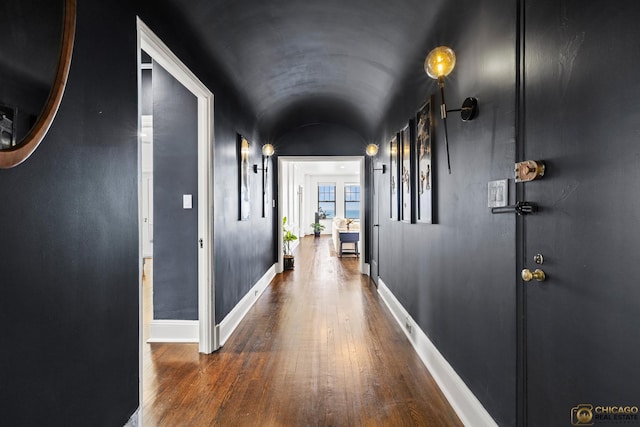 7321 S S Shore Dr Unit 10A, Chicago, IL 60649 - hallway featuring wood finished floors and vaulted ceiling