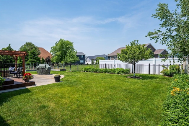 1720 Eide Rd, Bloomington, IL 61704 - fenced backyard with a pergola and a deck