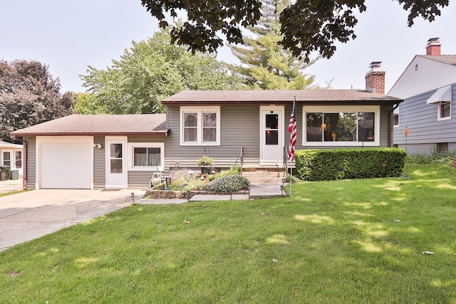 274 Crystal Ave, South Elgin, IL 60177 - split level home featuring entry steps, a front yard, an attached garage, and driveway