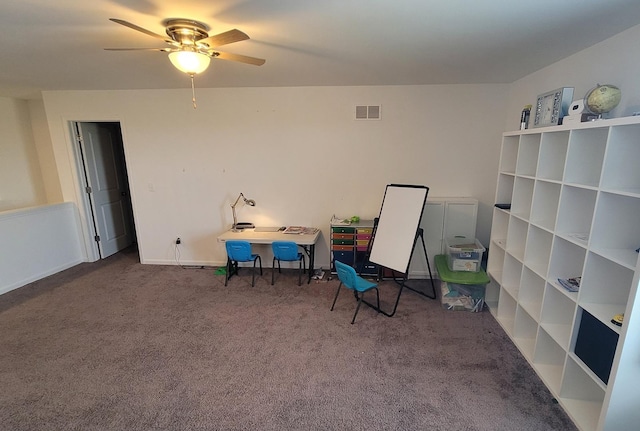 404 Radcliff Ln, South Elgin, IL 60177 - living area featuring carpet flooring and a ceiling fan