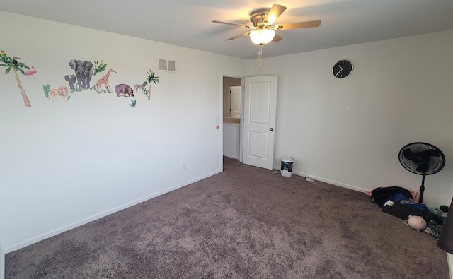 404 Radcliff Ln, South Elgin, IL 60177 - unfurnished bedroom with dark carpet and ceiling fan