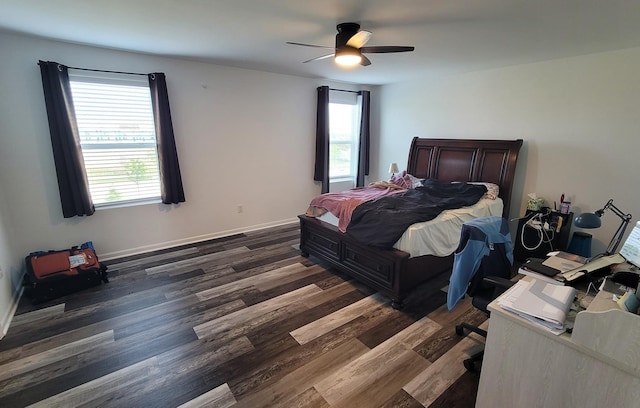404 Radcliff Ln, South Elgin, IL 60177 - bedroom with wood finished floors, multiple windows, and ceiling fan