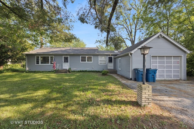 901 E Krage Dr, Addison, IL 60101 - ranch-style house featuring driveway, entry steps, and a front lawn