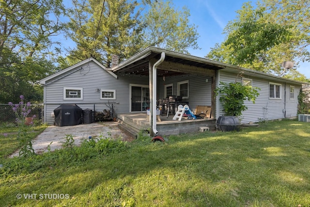 901 E Krage Dr, Addison, IL 60101 - back of house with a patio area and a chimney