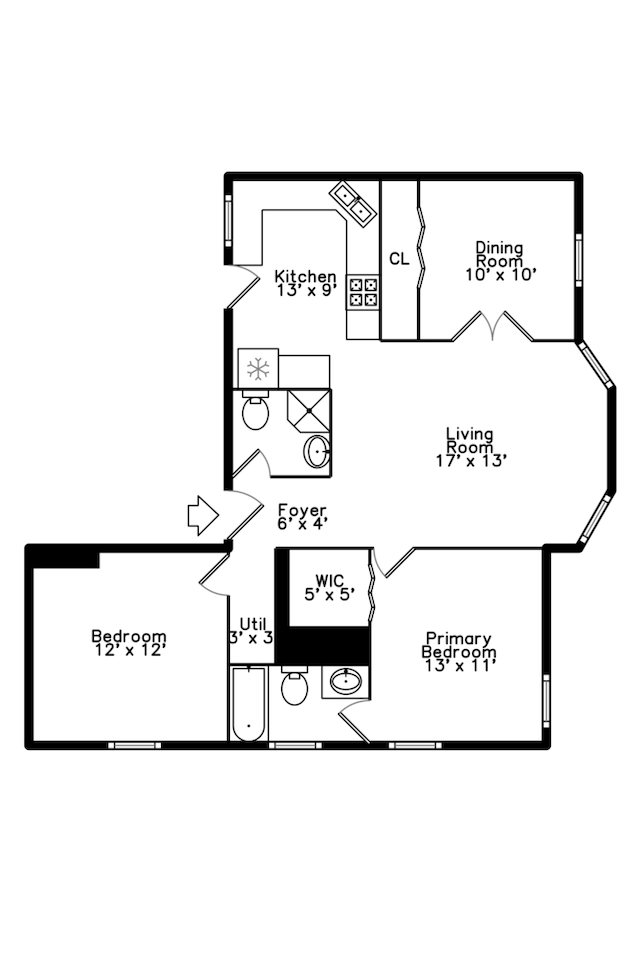 5252 S Drexel Ave Unit 2A, Chicago, IL 60615 - property floor plan