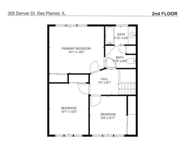 305 Denver Dr, Des Plaines, IL 60018 - view of room layout