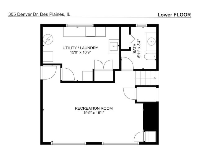 305 Denver Dr, Des Plaines, IL 60018 - view of home floor plan