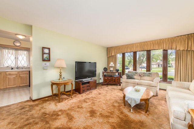 305 Denver Dr, Des Plaines, IL 60018 - living room with light colored carpet and baseboards