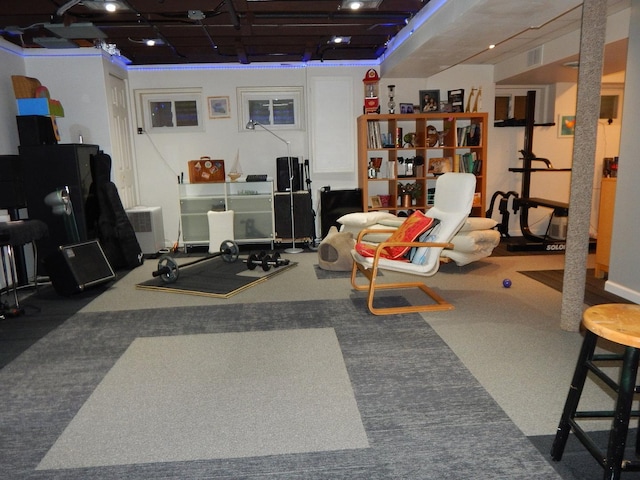 355 Wentworth Ln, Bartlett, IL 60103 - basement with carpet flooring