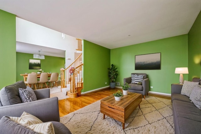 5436 Swan Cir, Hoffman Estates, IL 60192 - living area with wood finished floors and stairway