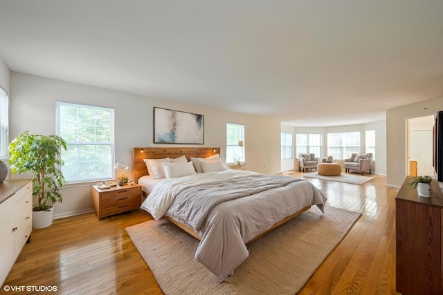 5436 Swan Cir, Hoffman Estates, IL 60192 - bedroom featuring multiple windows and light wood-style floors