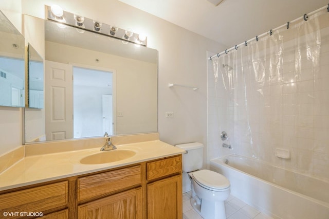 5436 Swan Cir, Hoffman Estates, IL 60192 - full bath with tile patterned flooring, vanity, and shower / tub combo