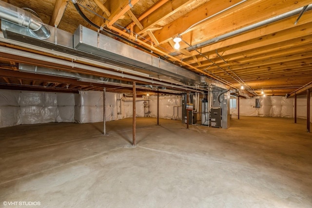 5436 Swan Cir, Hoffman Estates, IL 60192 - unfinished below grade area featuring water heater and heating unit