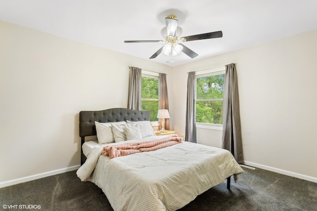 11 Willow Ct, Spring Valley, IL 61362 - bedroom featuring dark colored carpet, baseboards, and ceiling fan