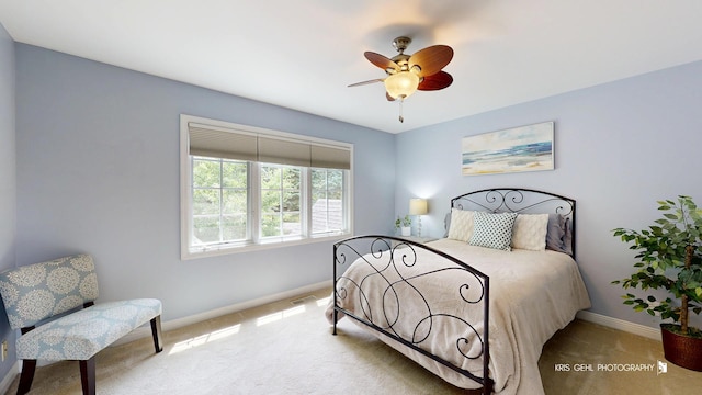 2515 Thurston Ct, Aurora, IL 60502 - carpeted bedroom with baseboards and a ceiling fan