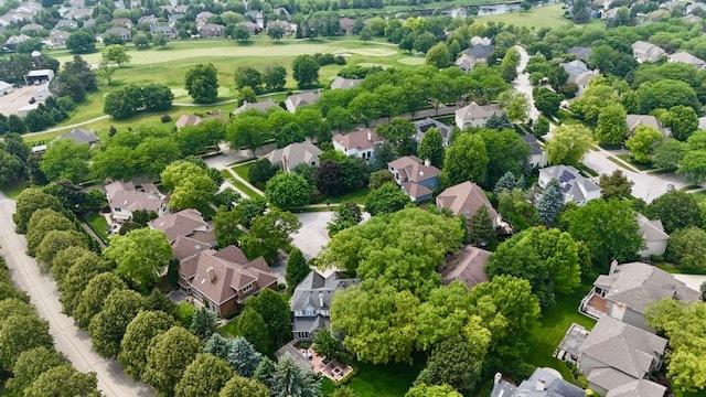 2515 Thurston Ct, Aurora, IL 60502 - aerial view of residential area featuring a golf club and a tree filled landscape