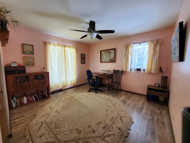 42W490 Kedeka Rd, Sugar Grove, IL 60554 - office featuring ceiling fan and wood finished floors