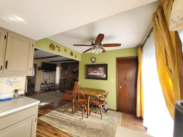 42W490 Kedeka Rd, Sugar Grove, IL 60554 - dining room featuring light wood finished floors and a ceiling fan