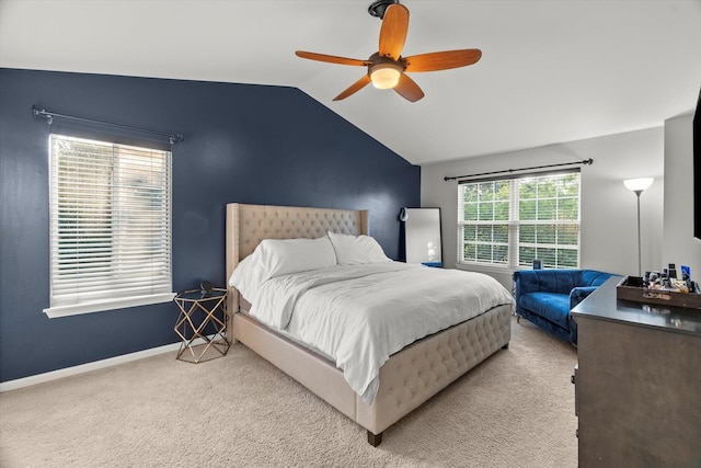 2003 Schumacher Dr, Naperville, IL 60540 - carpeted bedroom with lofted ceiling and ceiling fan