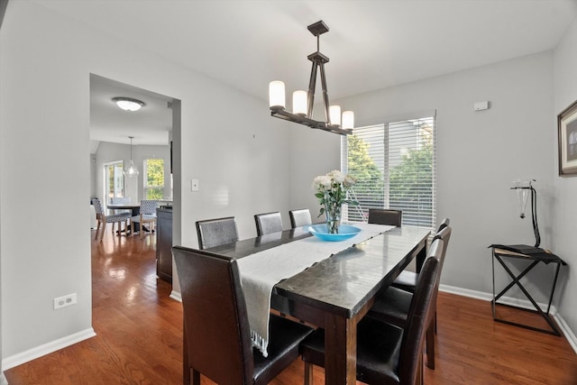 2003 Schumacher Dr, Naperville, IL 60540 - dining space featuring a chandelier and wood finished floors