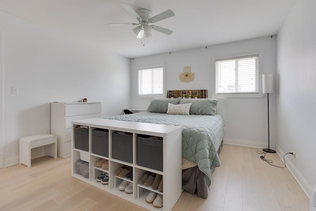 91 Rockledge Dr, Romeoville, IL 60446 - bedroom featuring light wood-style floors and a ceiling fan